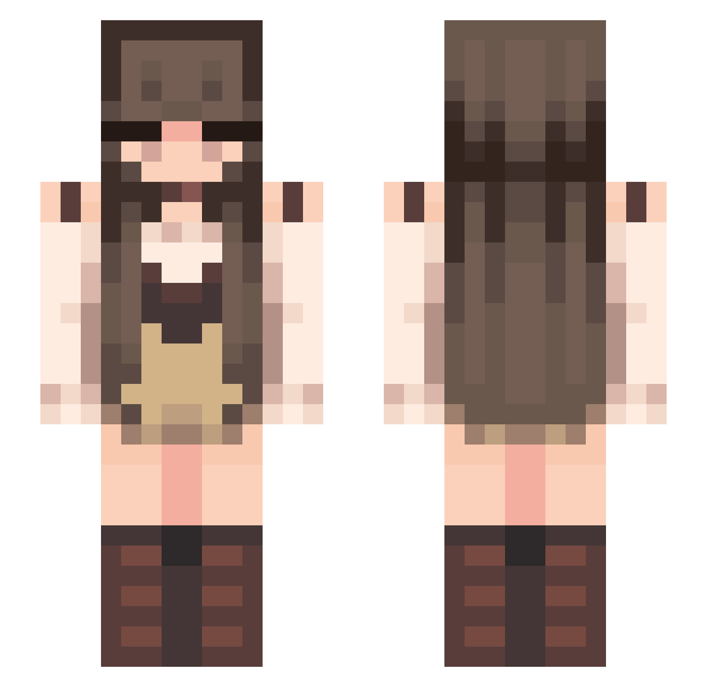 ariadneesan Minecraft skin, front and back view