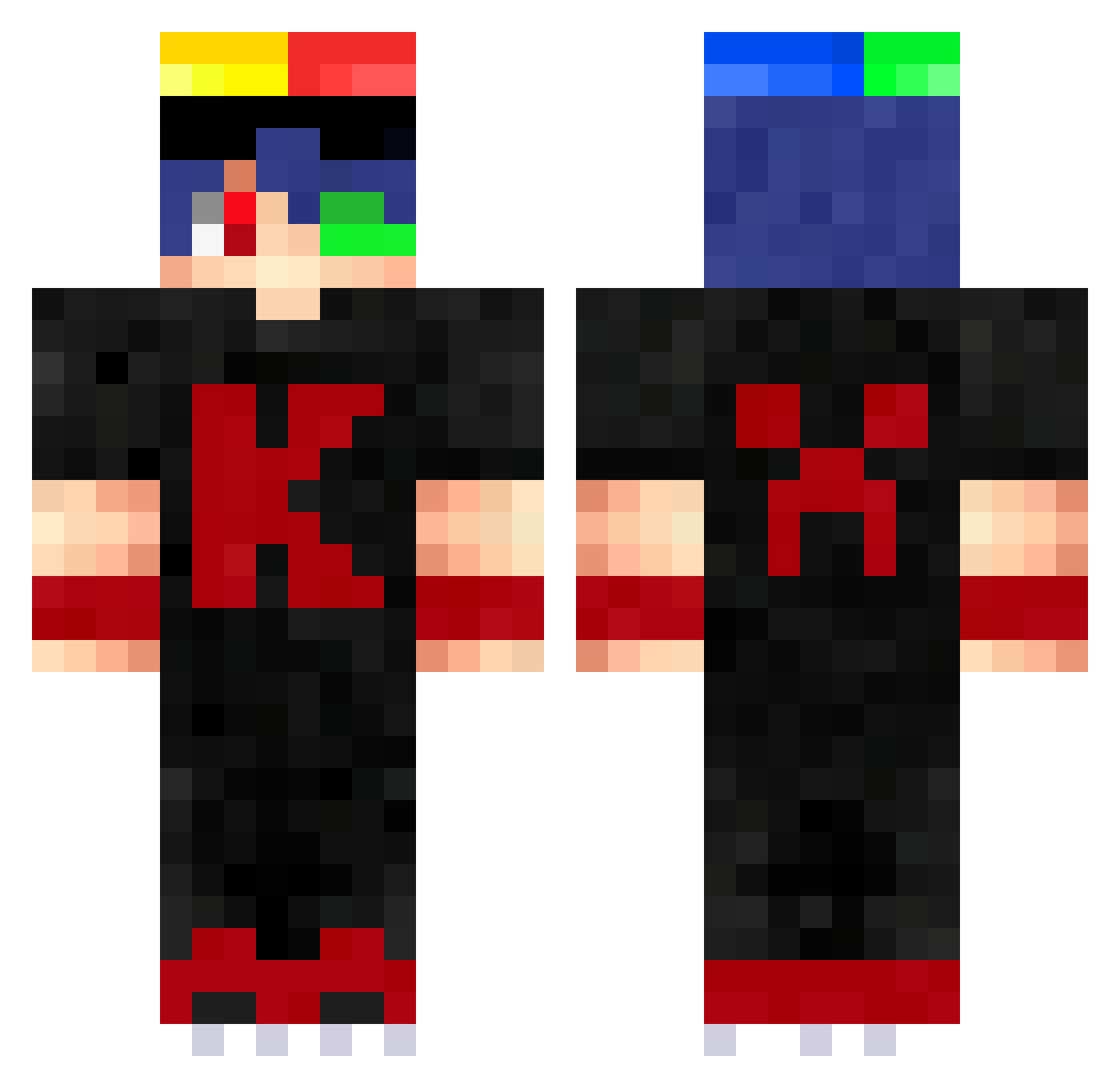 TheKevinOG Minecraft skin, front and back view