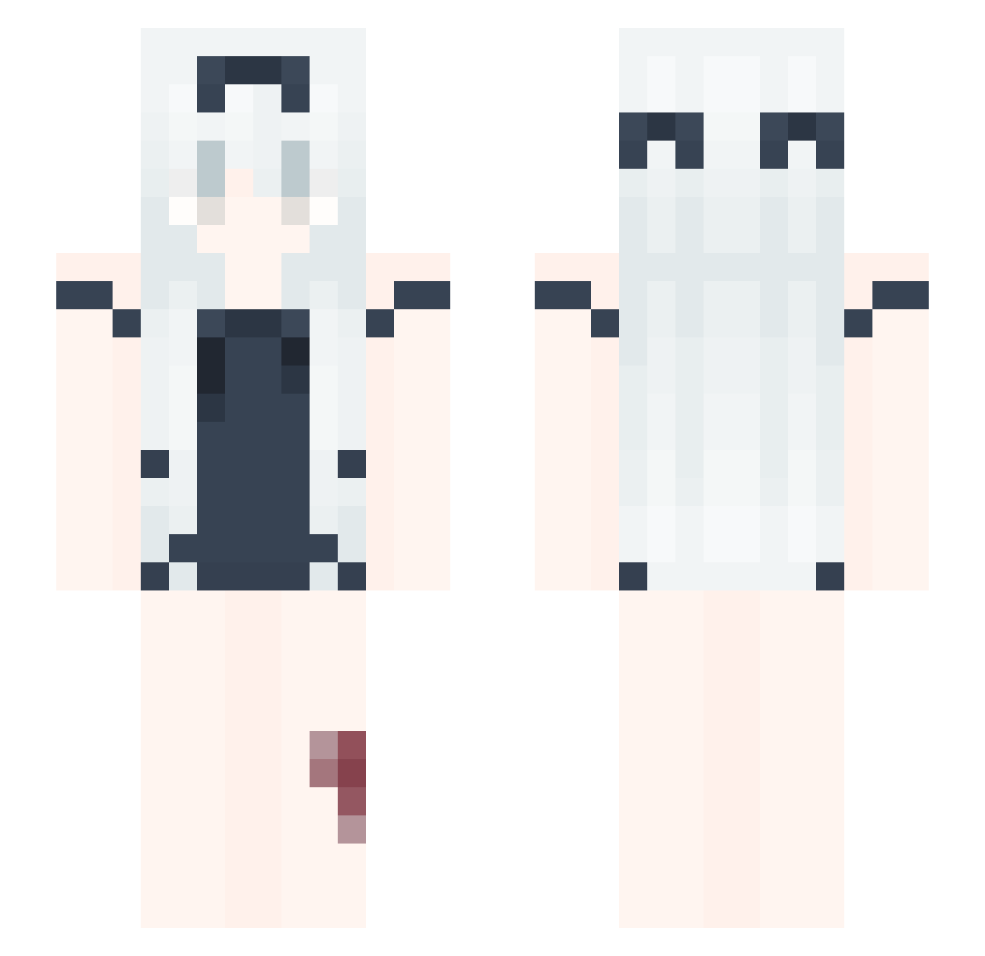 cashml Minecraft skin, front and back view