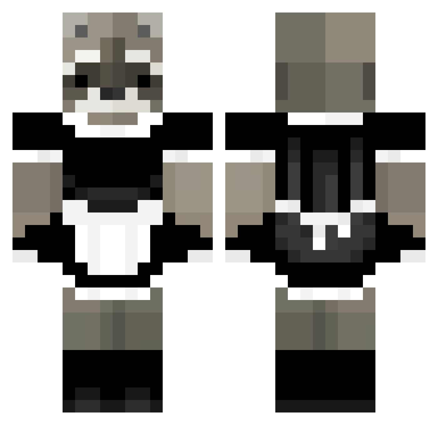 Kasyl_ Minecraft skin, front and back view