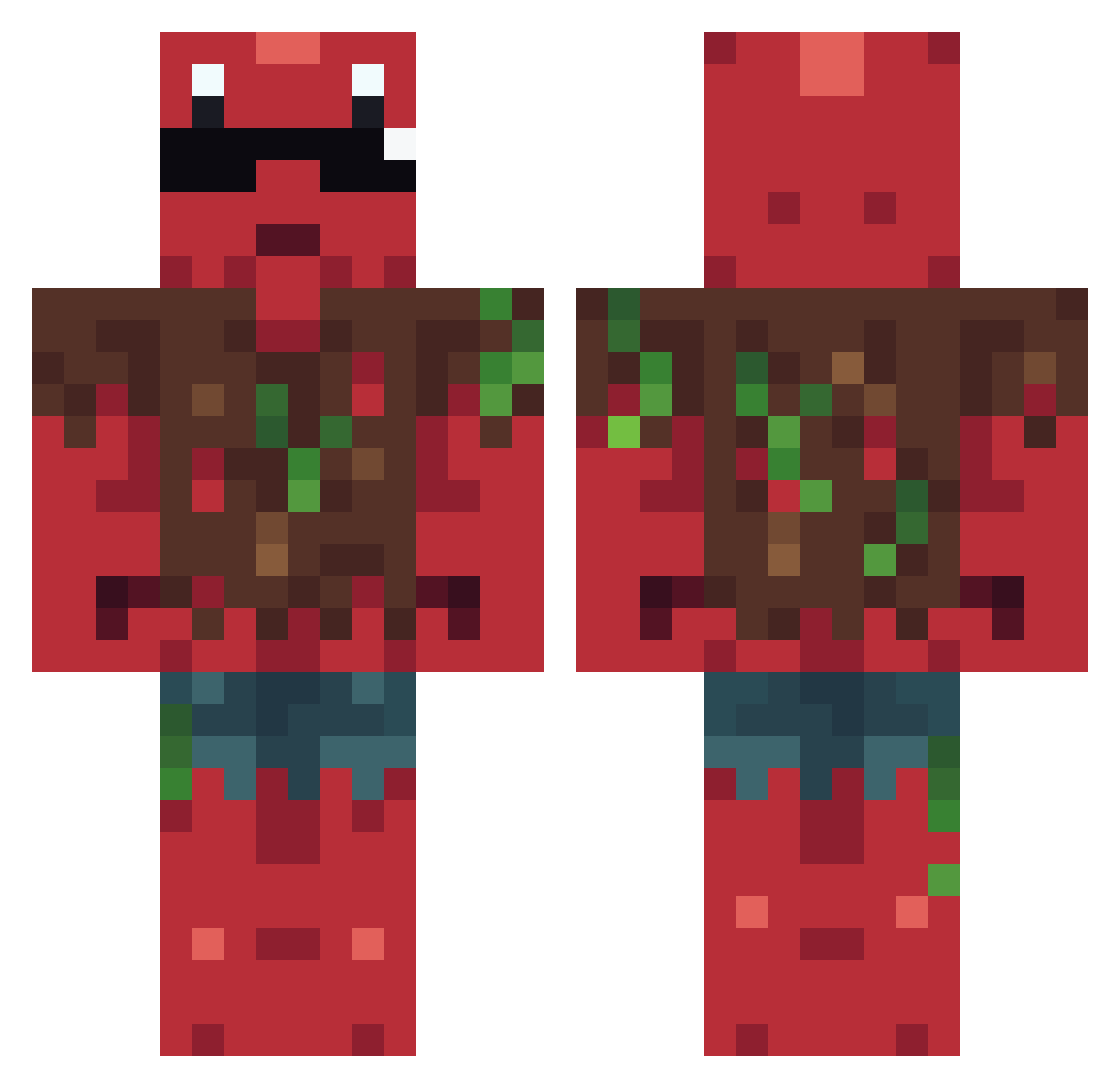 skycrab1 Minecraft skin, front and back view