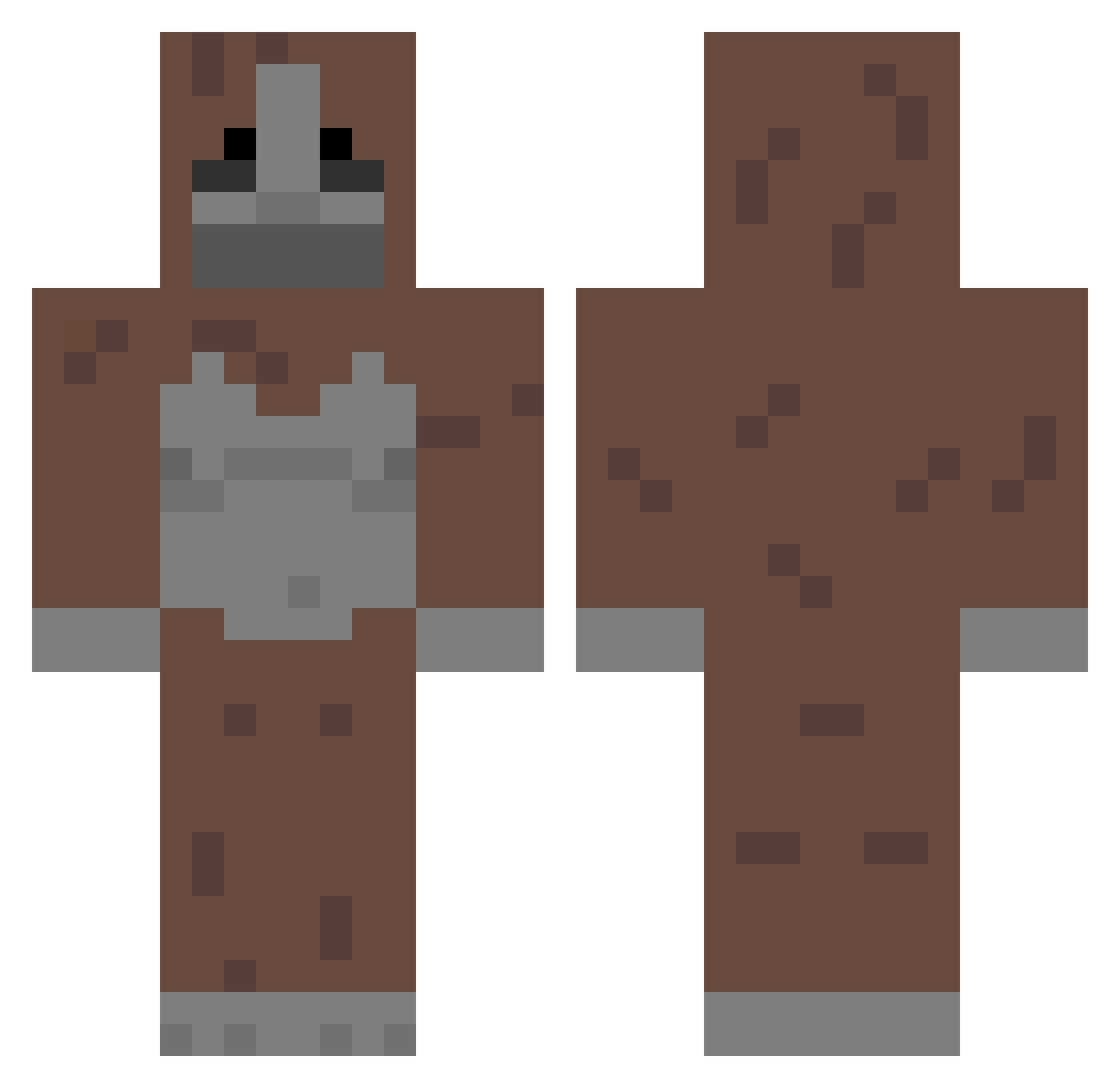 Sxntiqcs Minecraft skin, front and back view