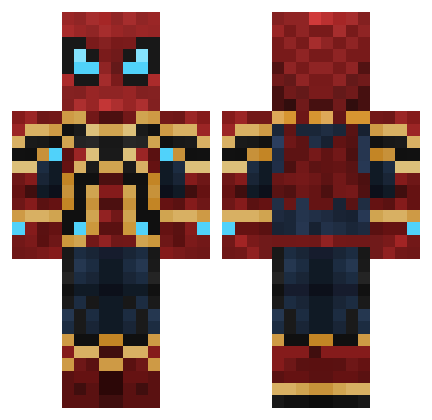 itay1111111 Minecraft skin, front and back view