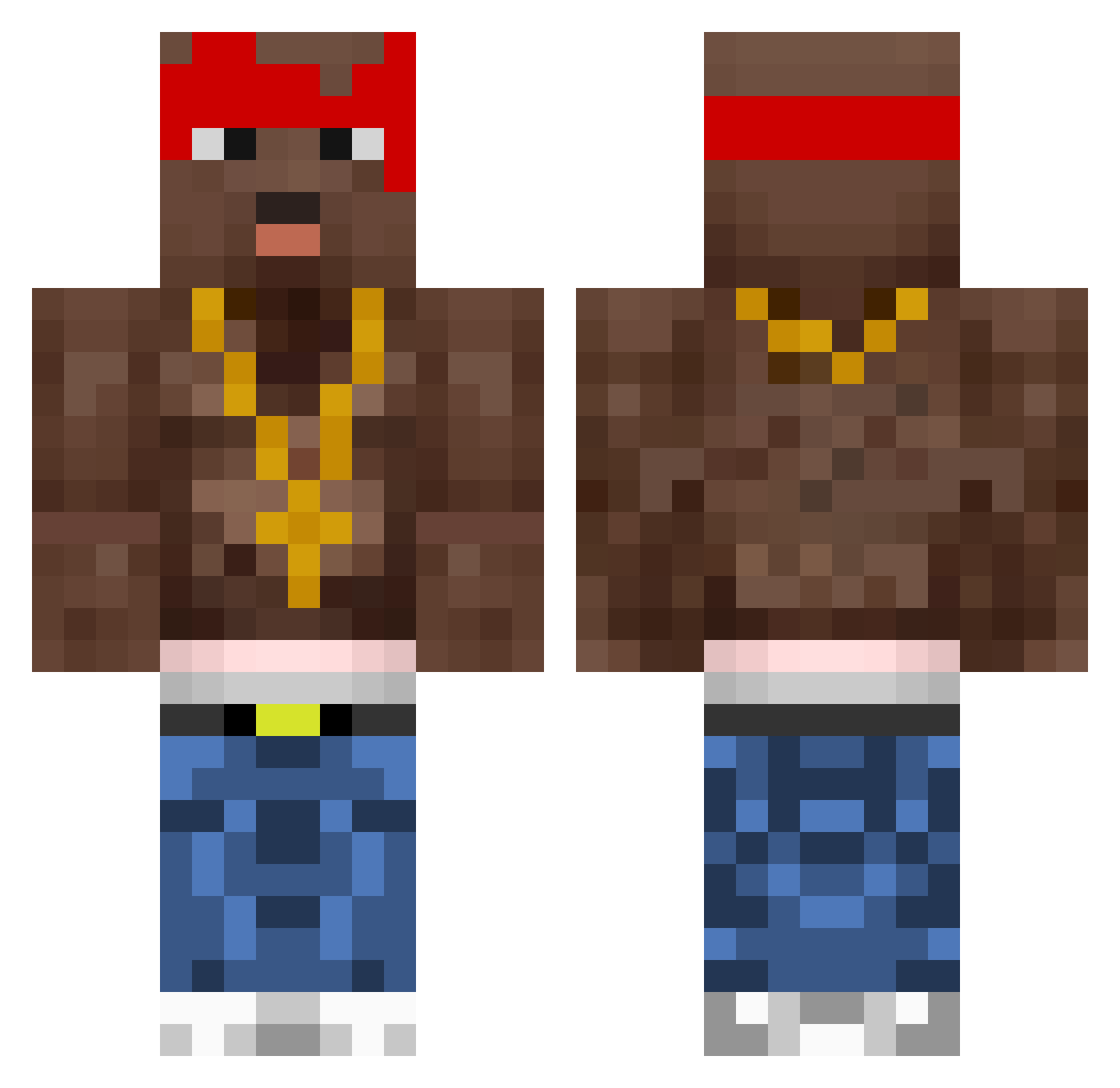 pkmmonsterek Minecraft skin, front and back view
