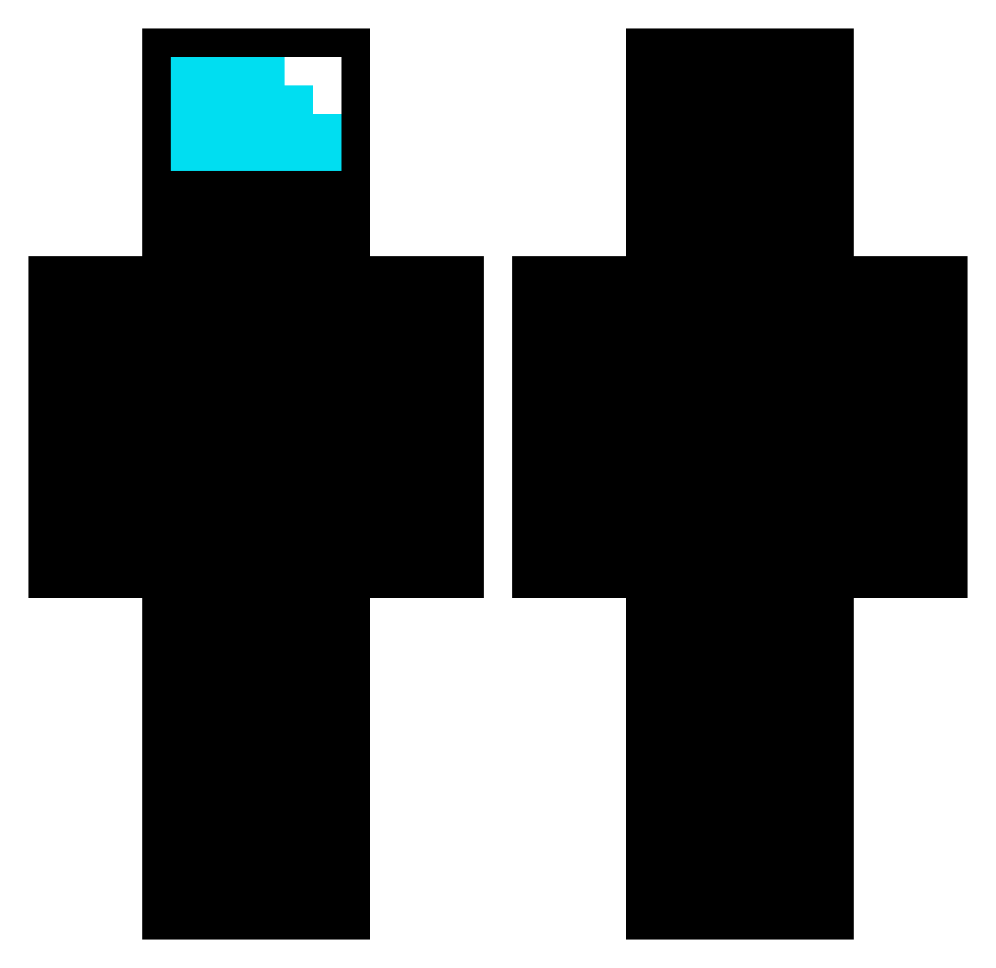 CrungySpogus Minecraft skin, front and back view