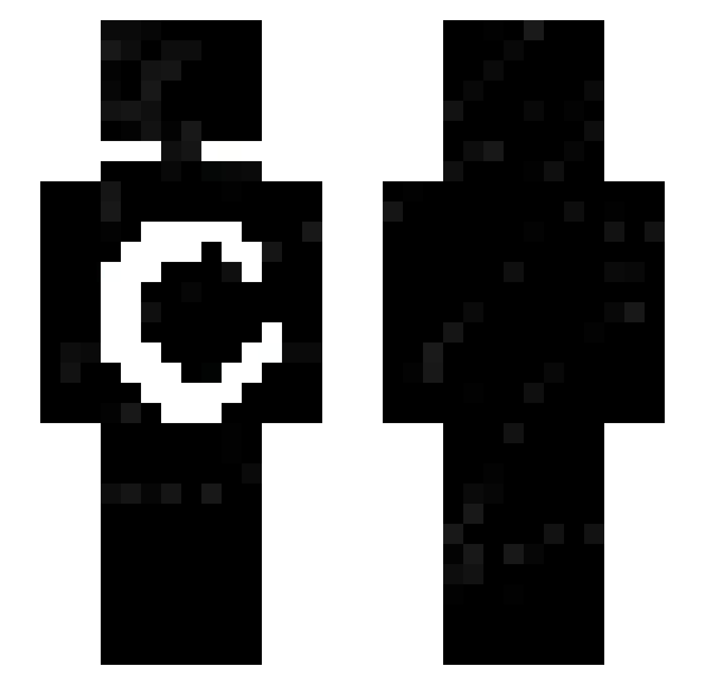 YuNoya4 Minecraft skin, front and back view
