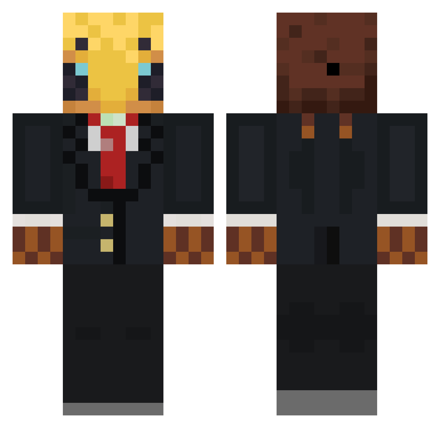 314dragon Minecraft skin, front and back view