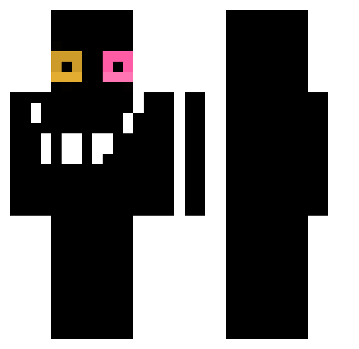 GreenBlosson Minecraft skin, front and back view