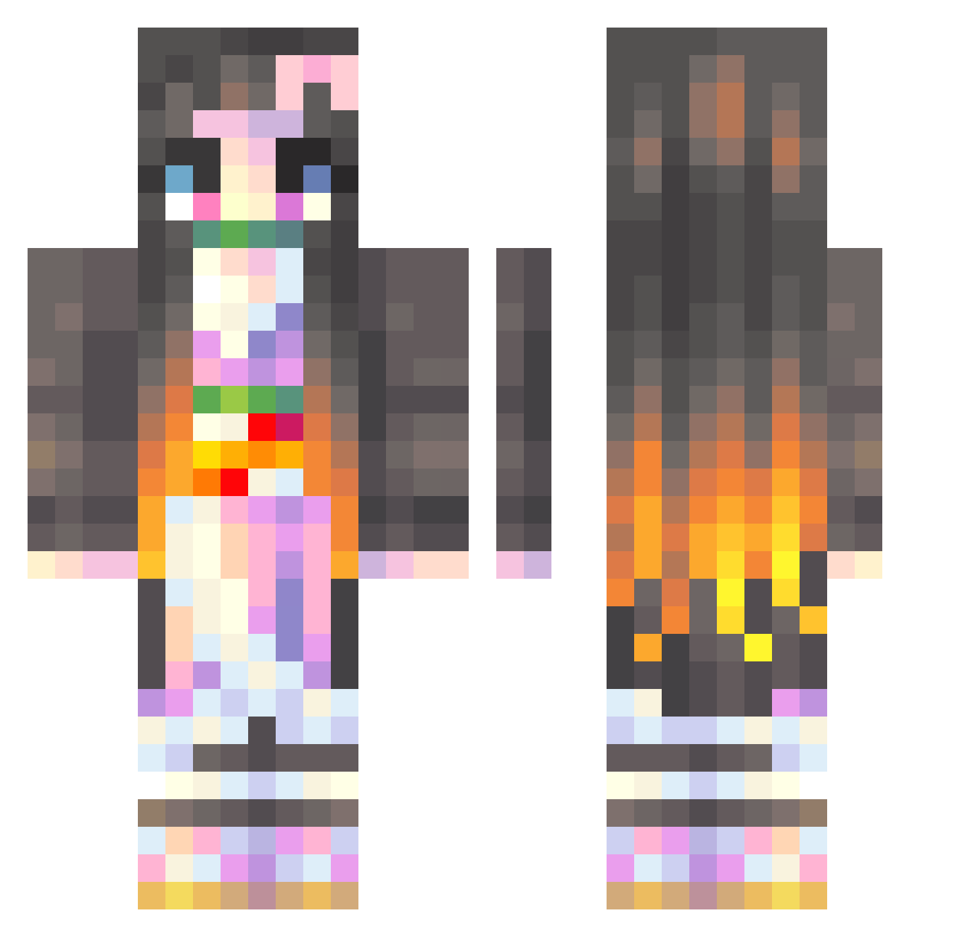 HS_0427 Minecraft skin, front and back view