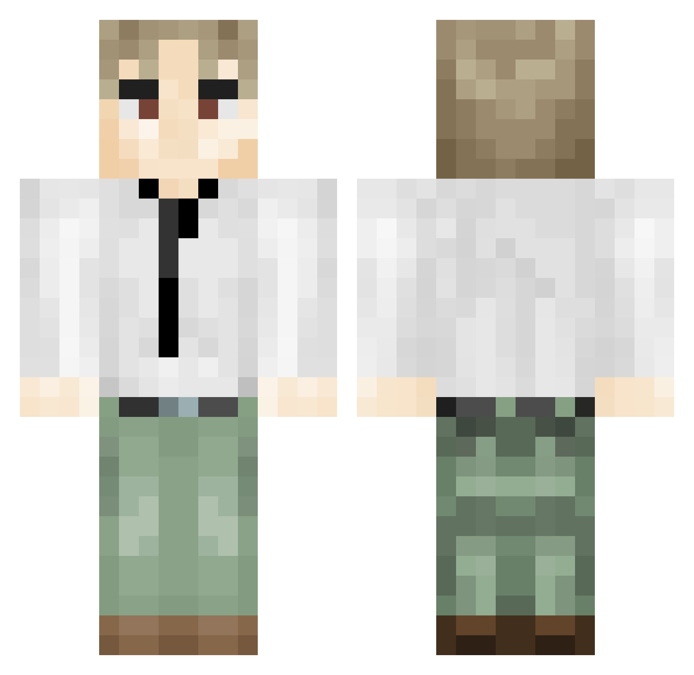 CurinSh1to Minecraft skin, front and back view