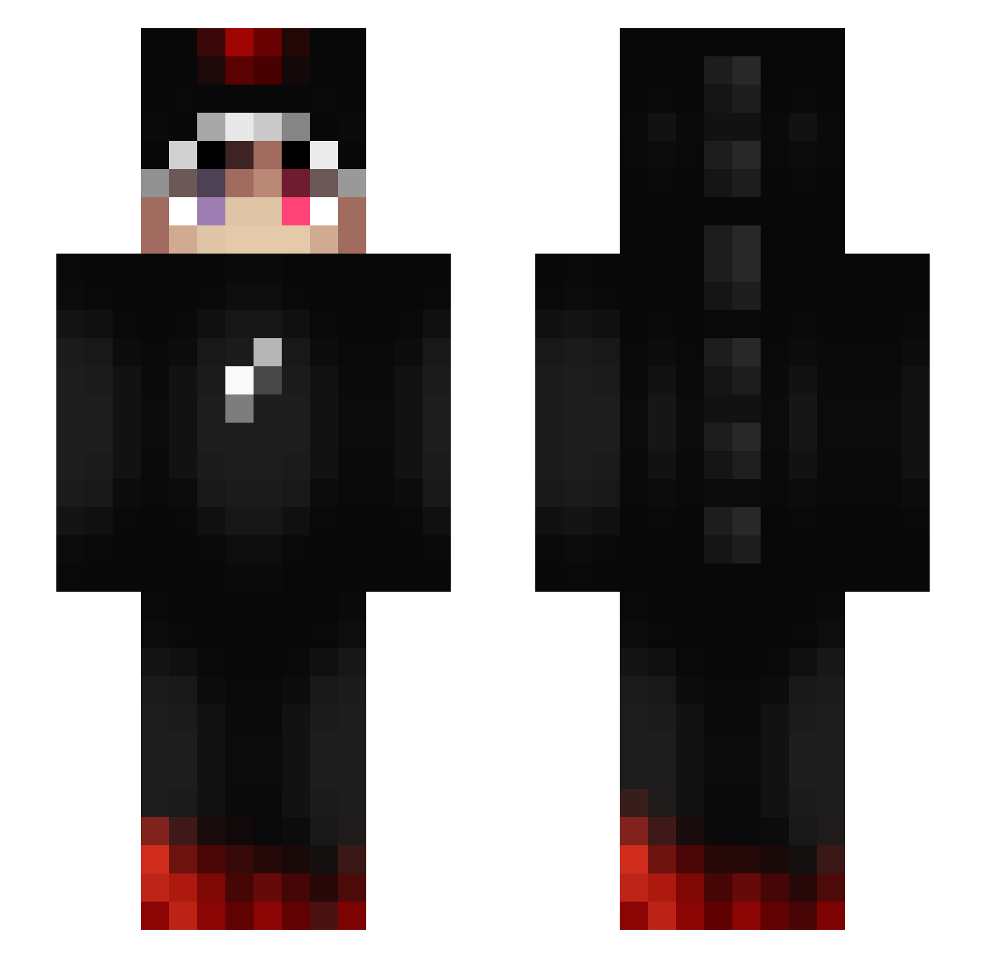 yaqiu Minecraft skin, front and back view