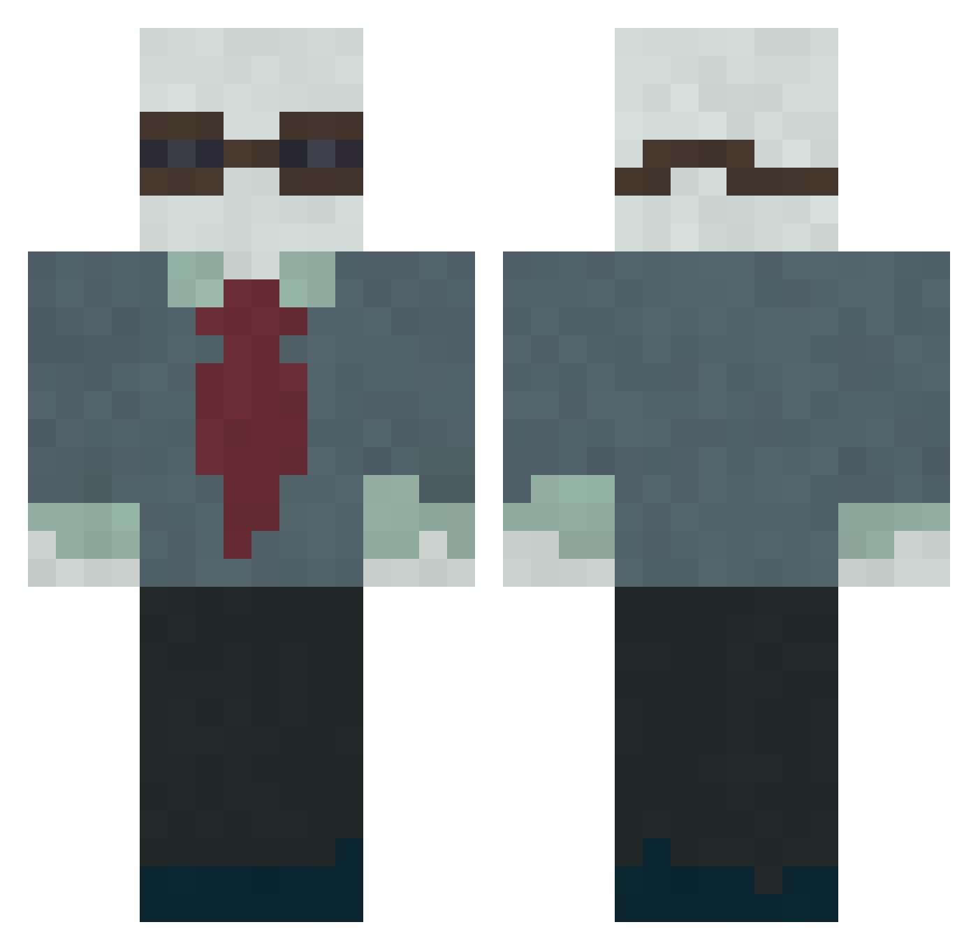 sezymfa Minecraft skin, front and back view