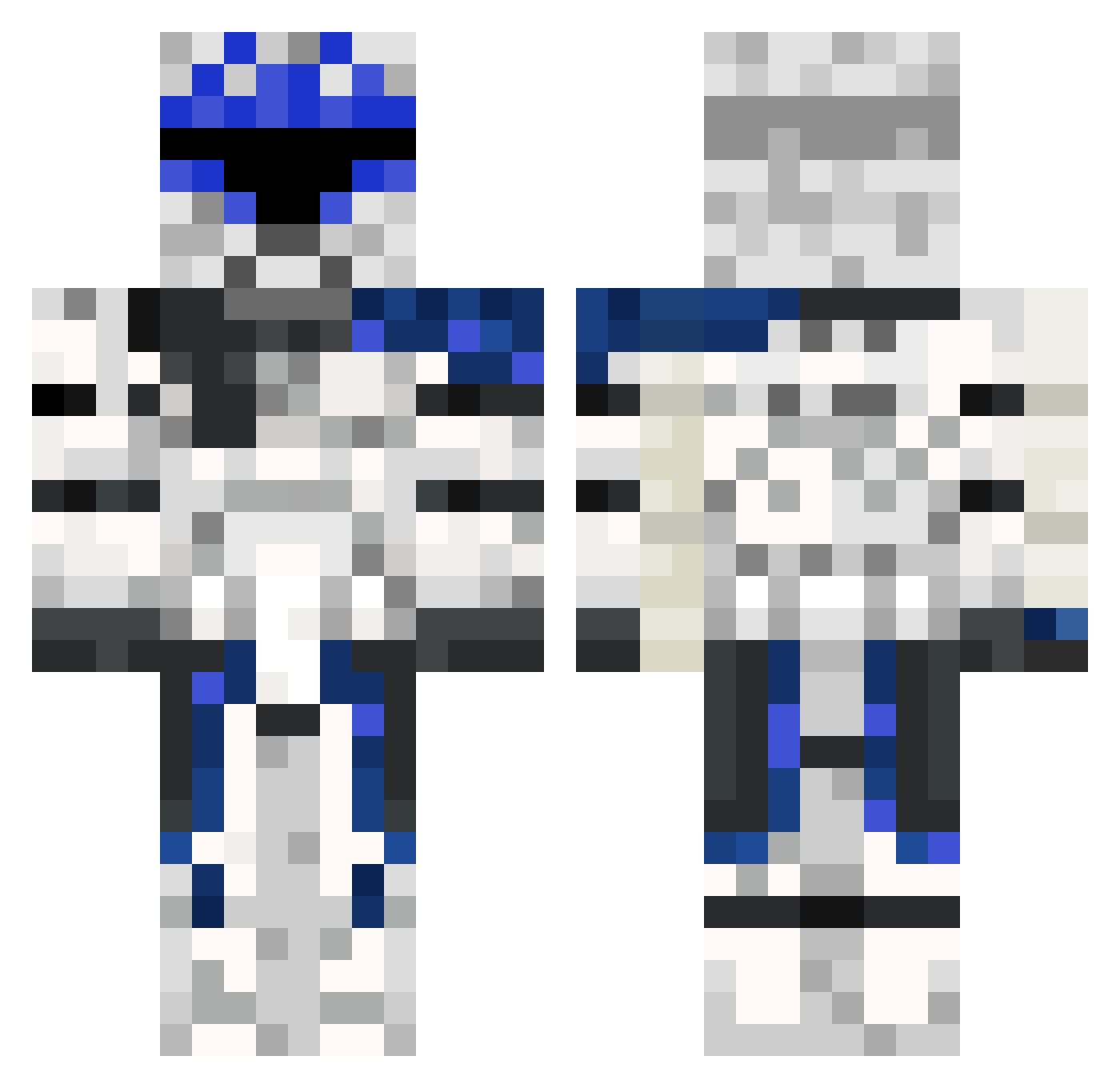 Esons010 Minecraft skin, front and back view