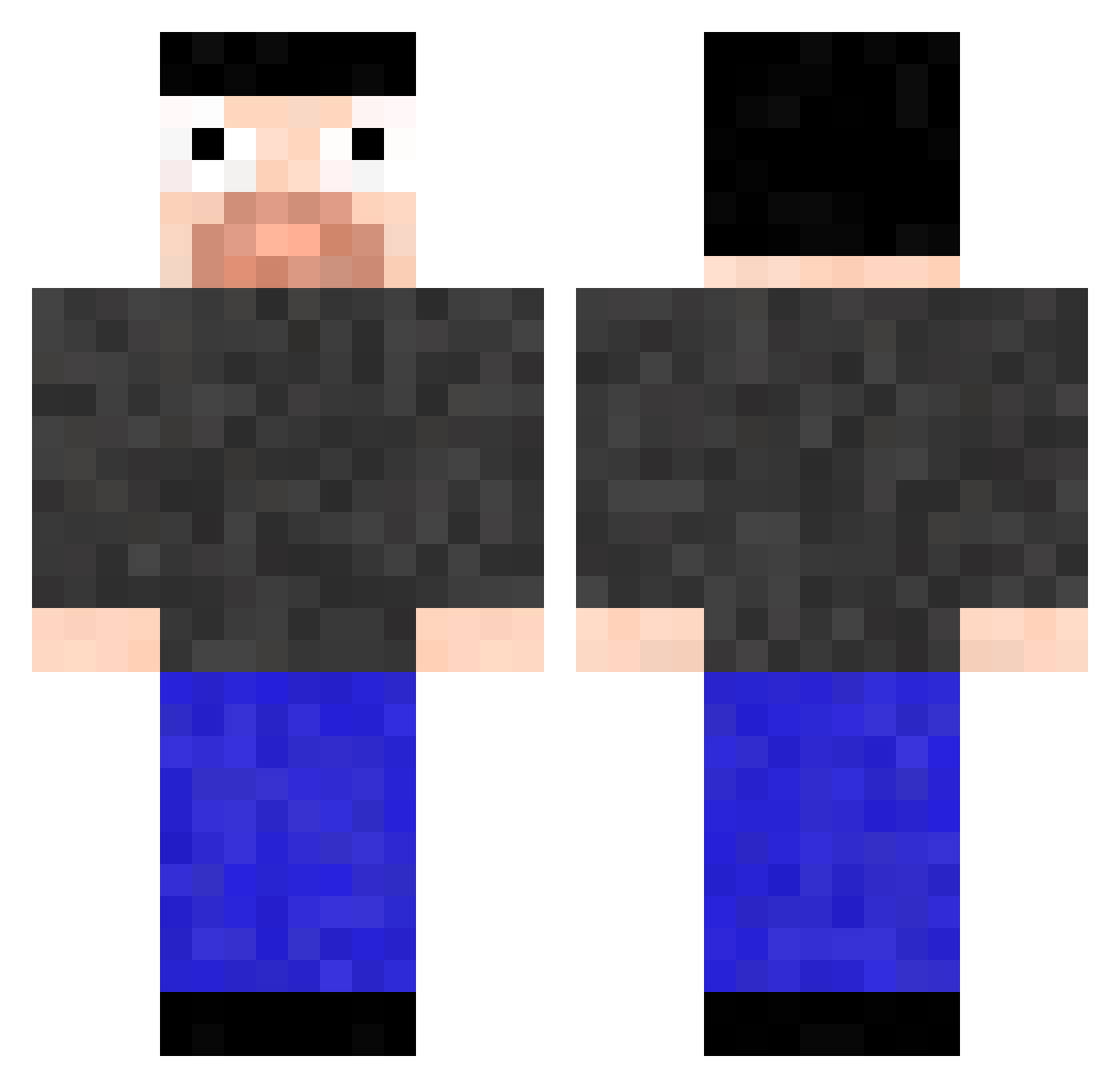 Radwia Minecraft skin, front and back view
