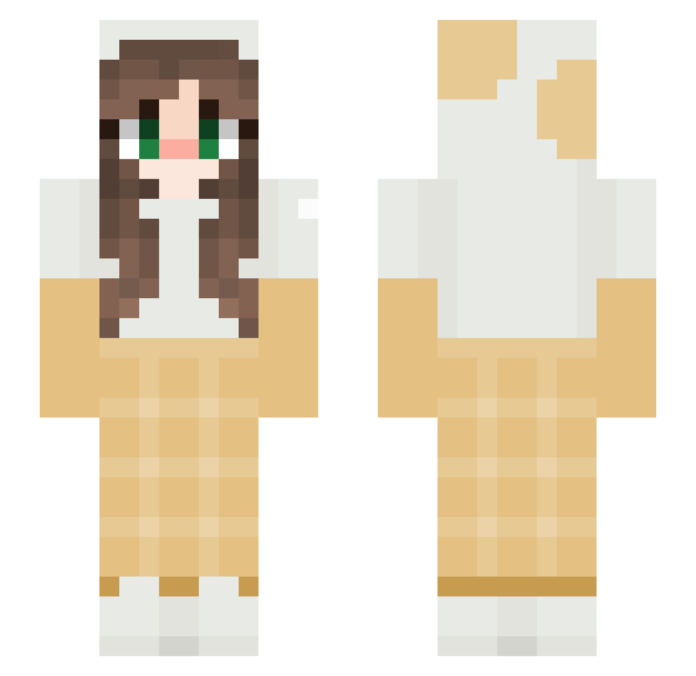 Potatoes_Sssss Minecraft skin, front and back view