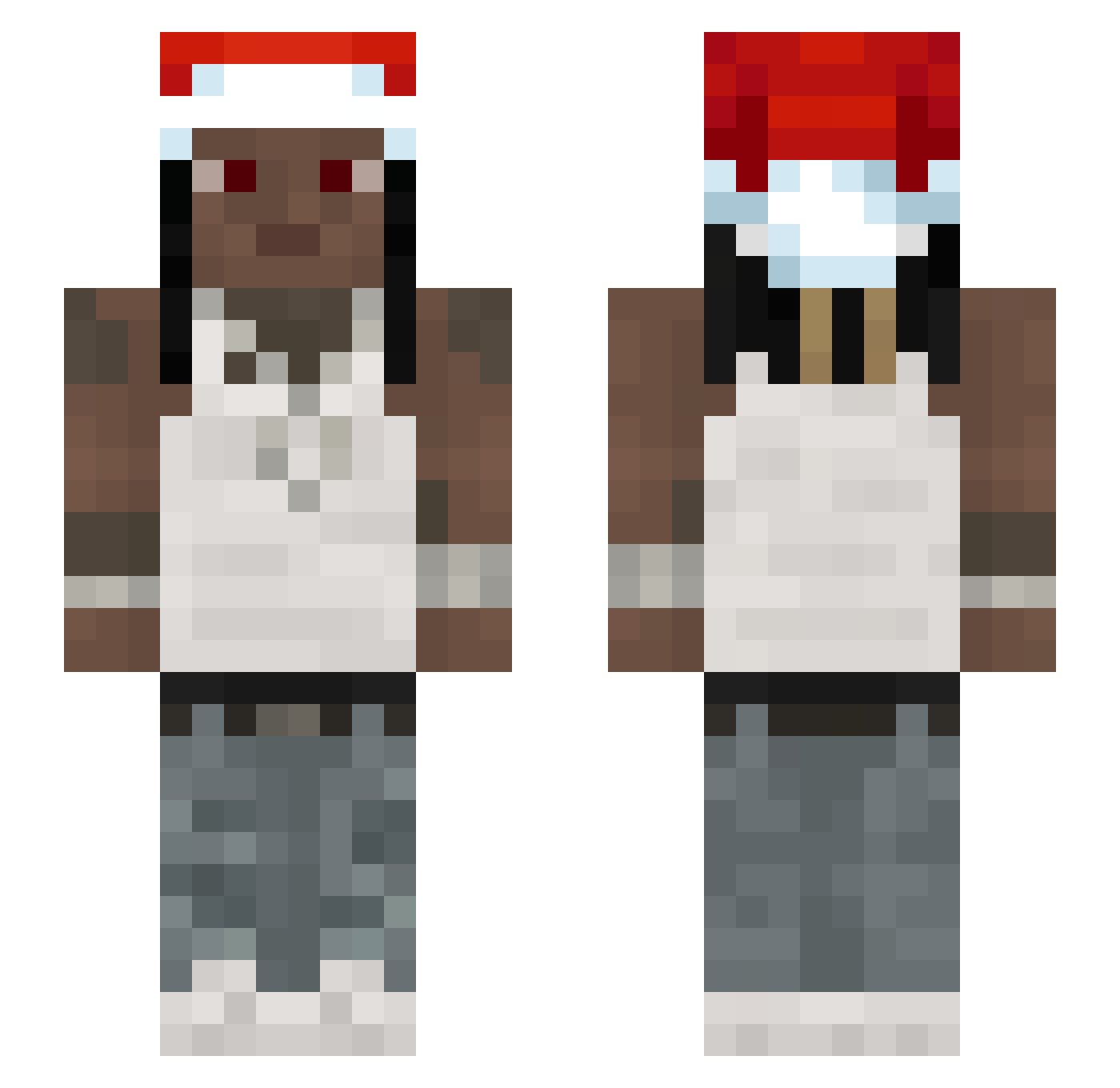 vMajster Minecraft skin, front and back view