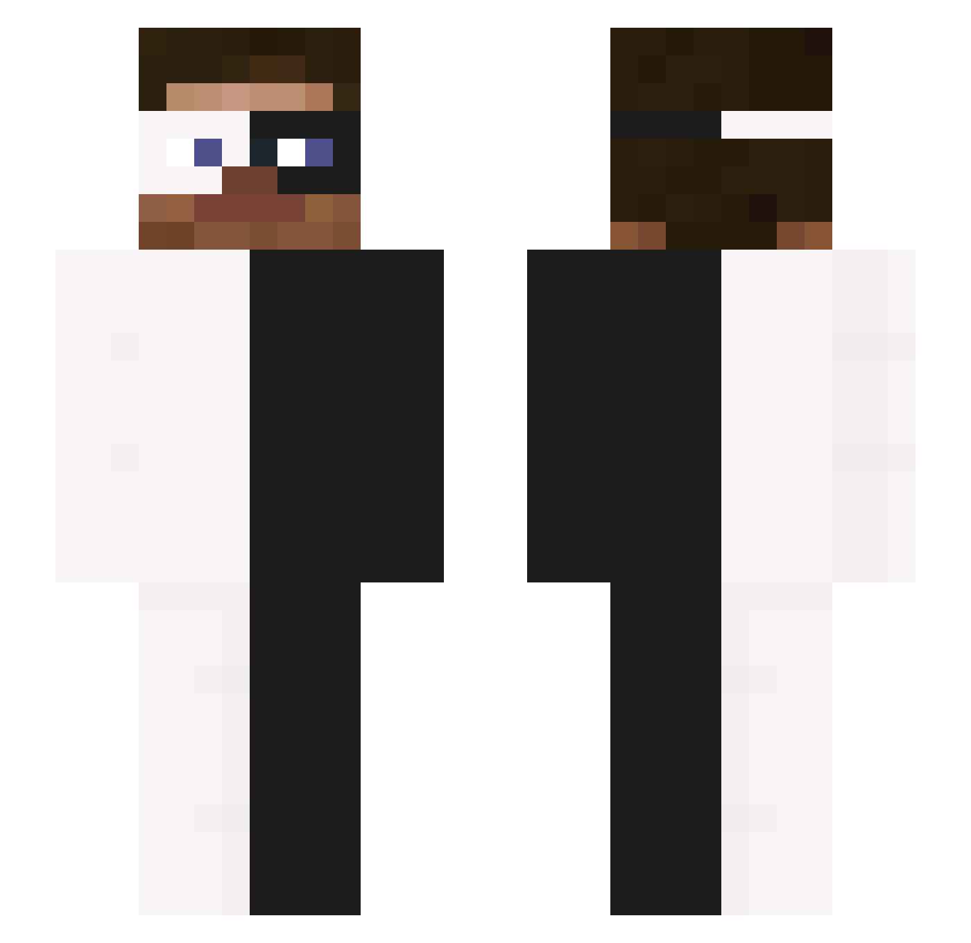 iiRyan_king Minecraft skin, front and back view