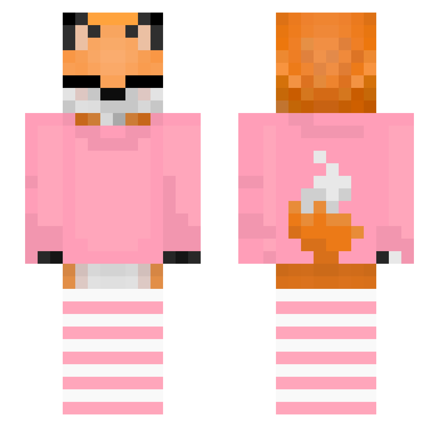ZeusVoltz Minecraft skin, front and back view