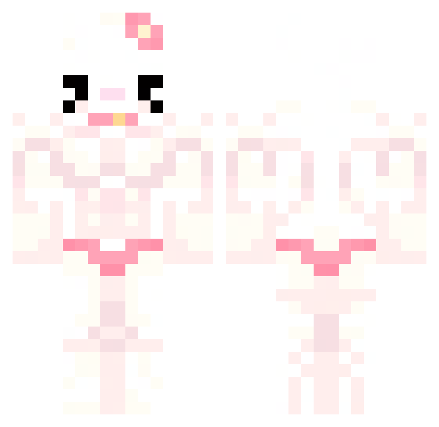 Detour49 Minecraft skin, front and back view