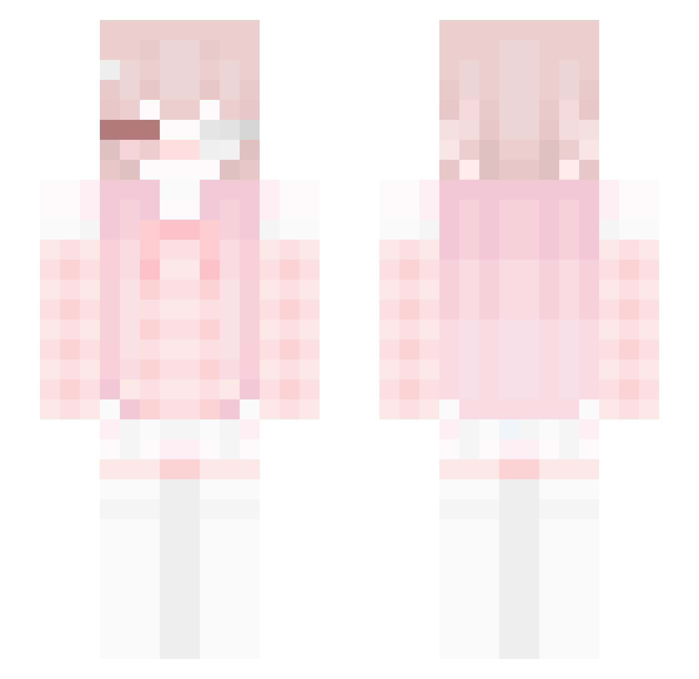 Soonly Minecraft skin, front and back view