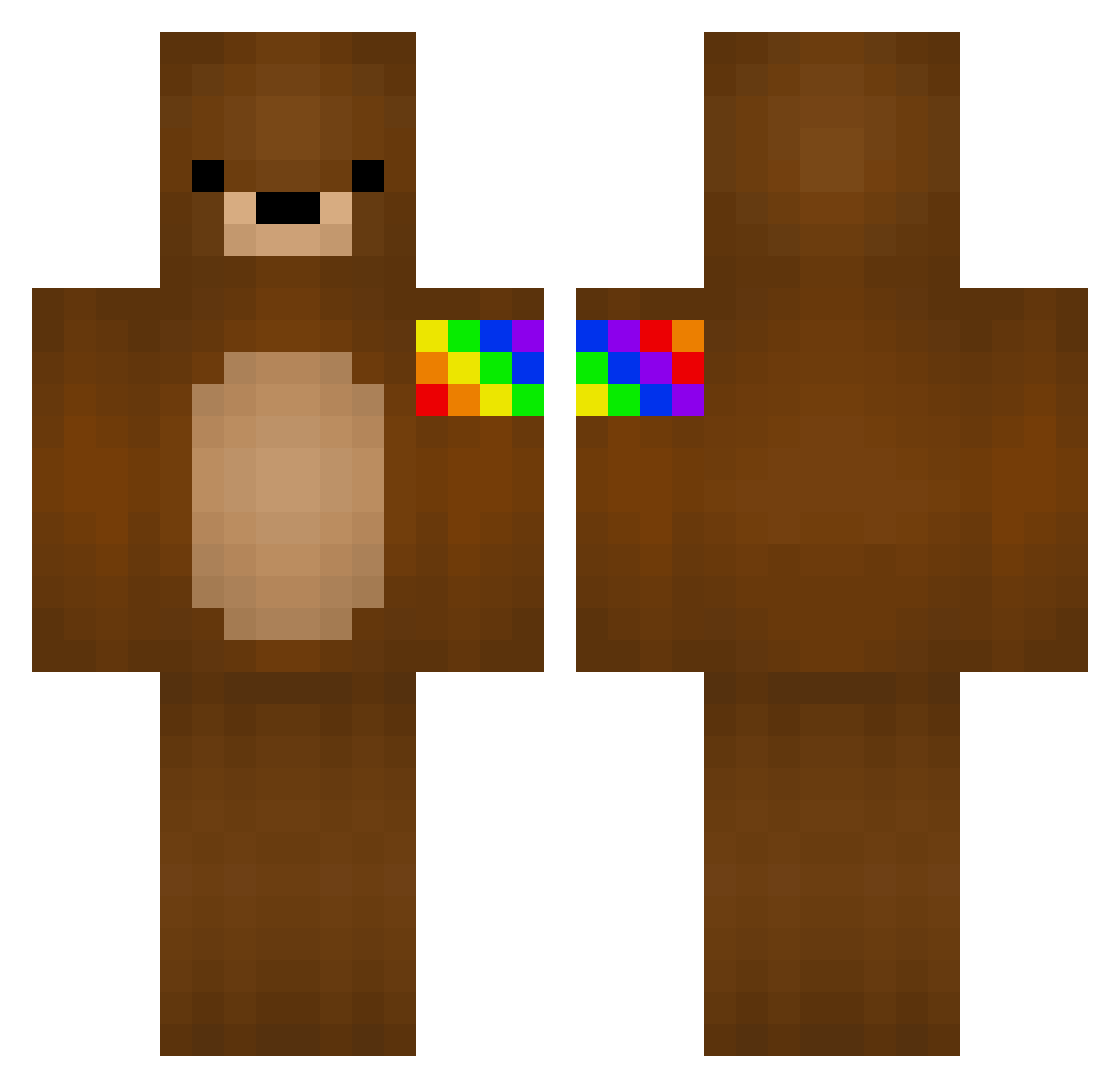 karhugamer Minecraft skin, front and back view