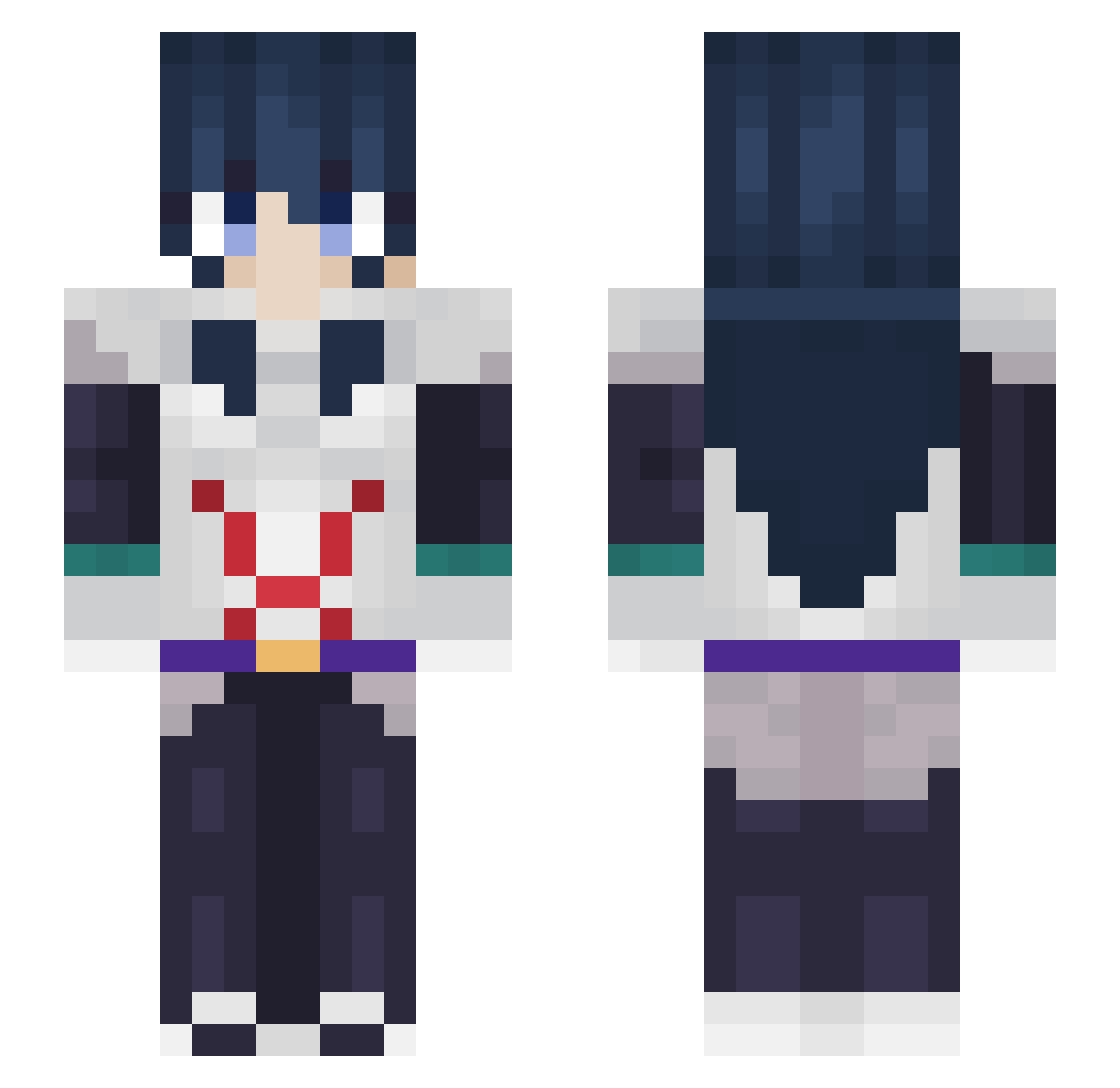 DARKTEYCZ Minecraft skin, front and back view