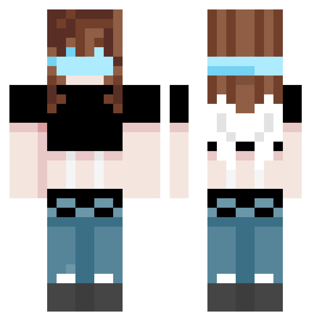 HaPpYcOoKiEeHeHe Minecraft skin, front and back view