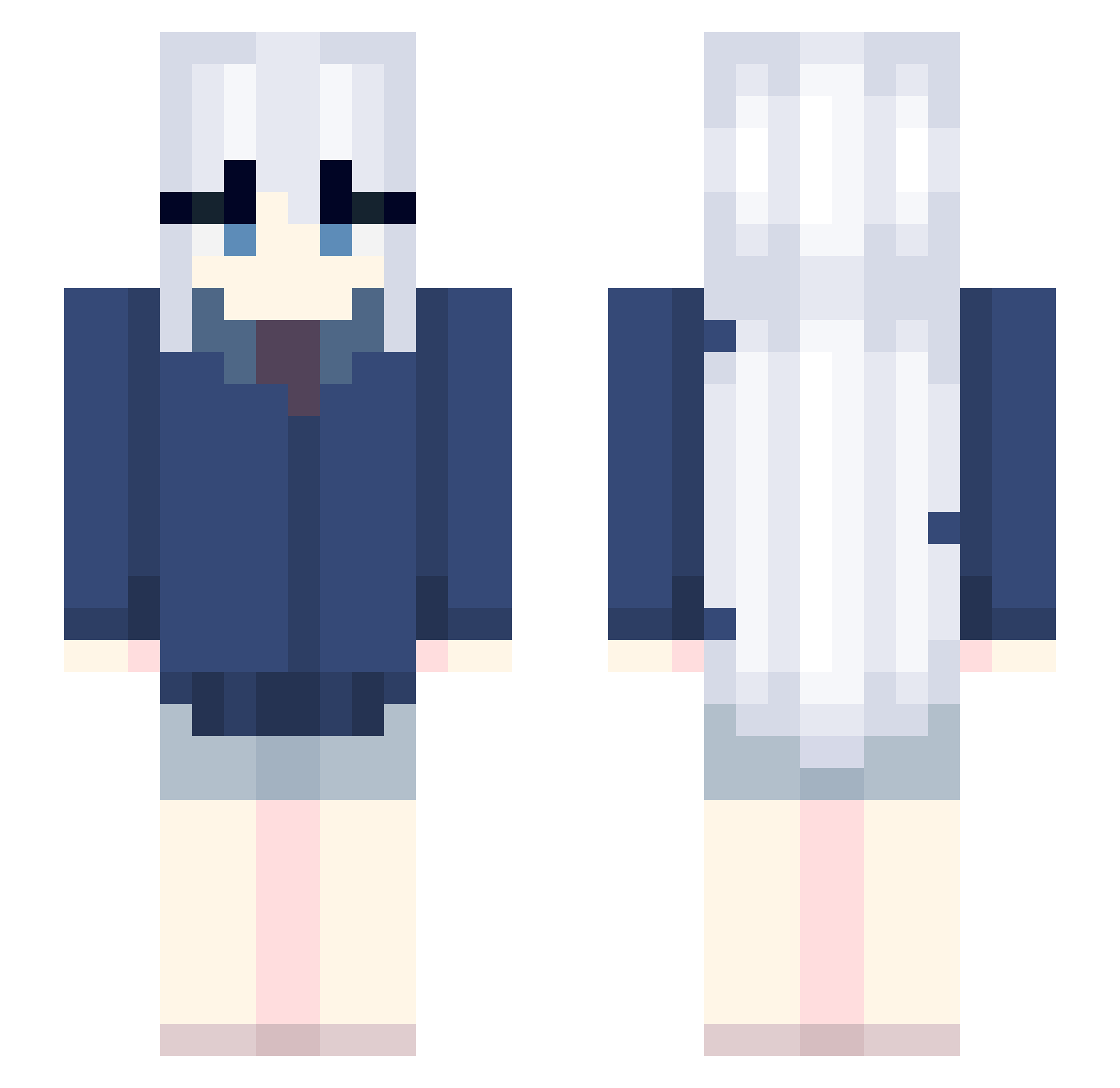 XiaoZhang1115 Minecraft skin, front and back view
