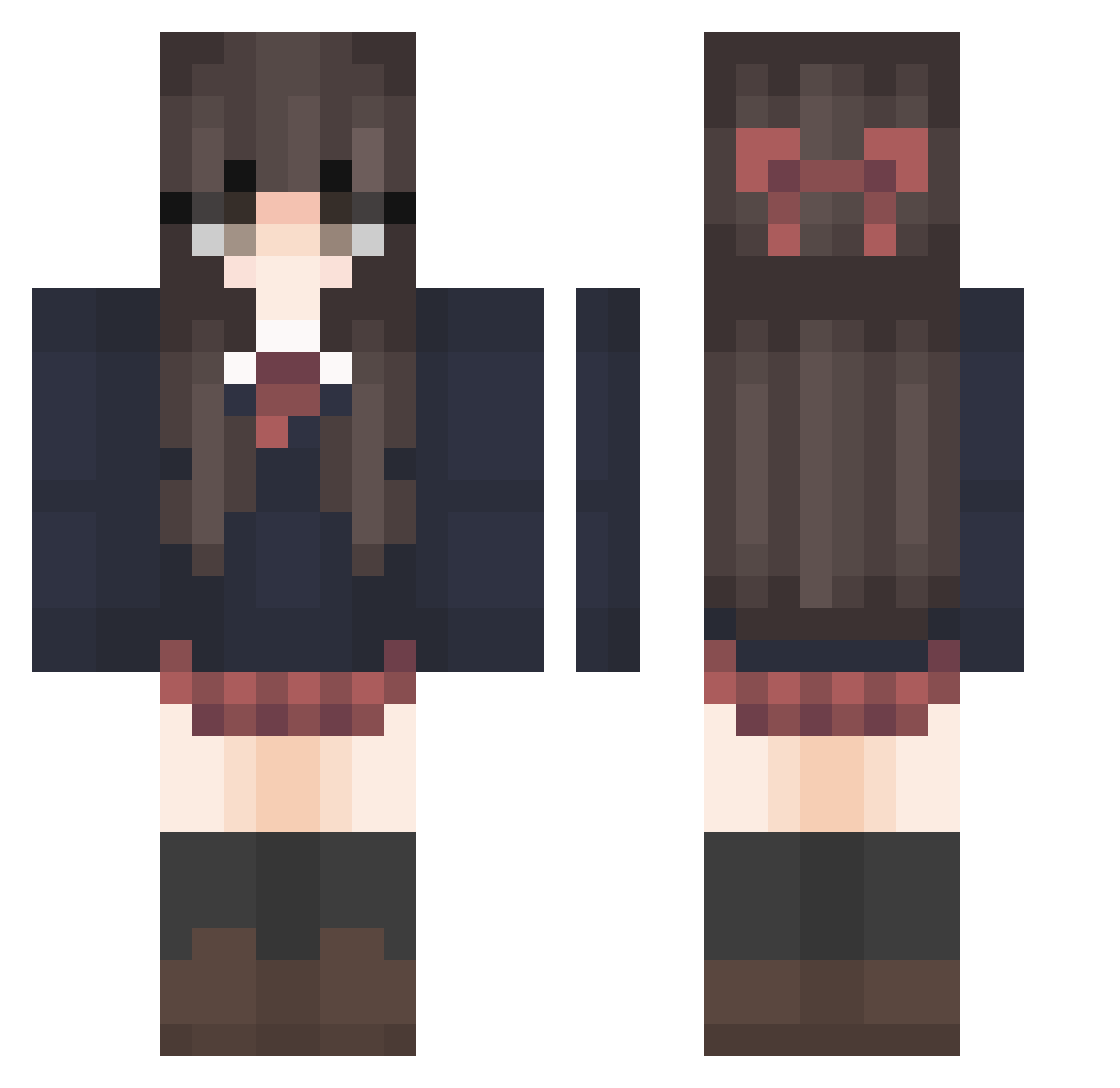 Ian11br Minecraft skin, front and back view