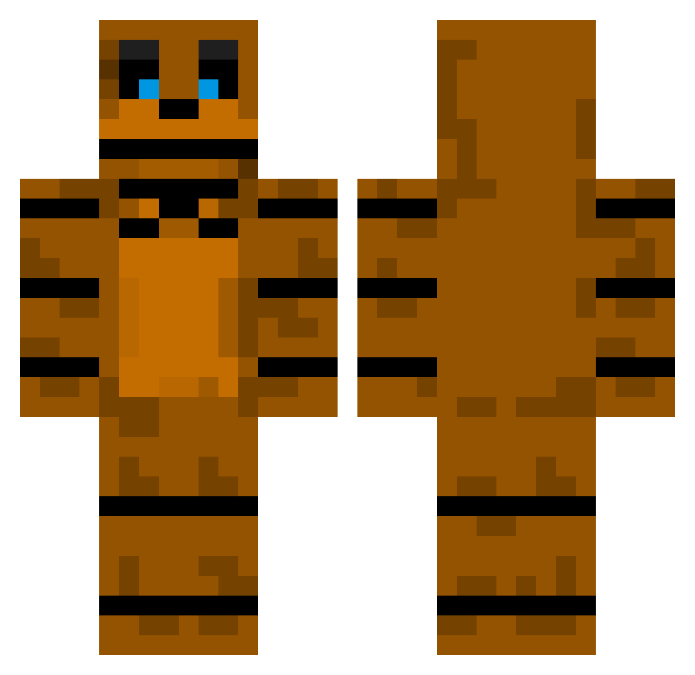 goat37 Minecraft skin, front and back view