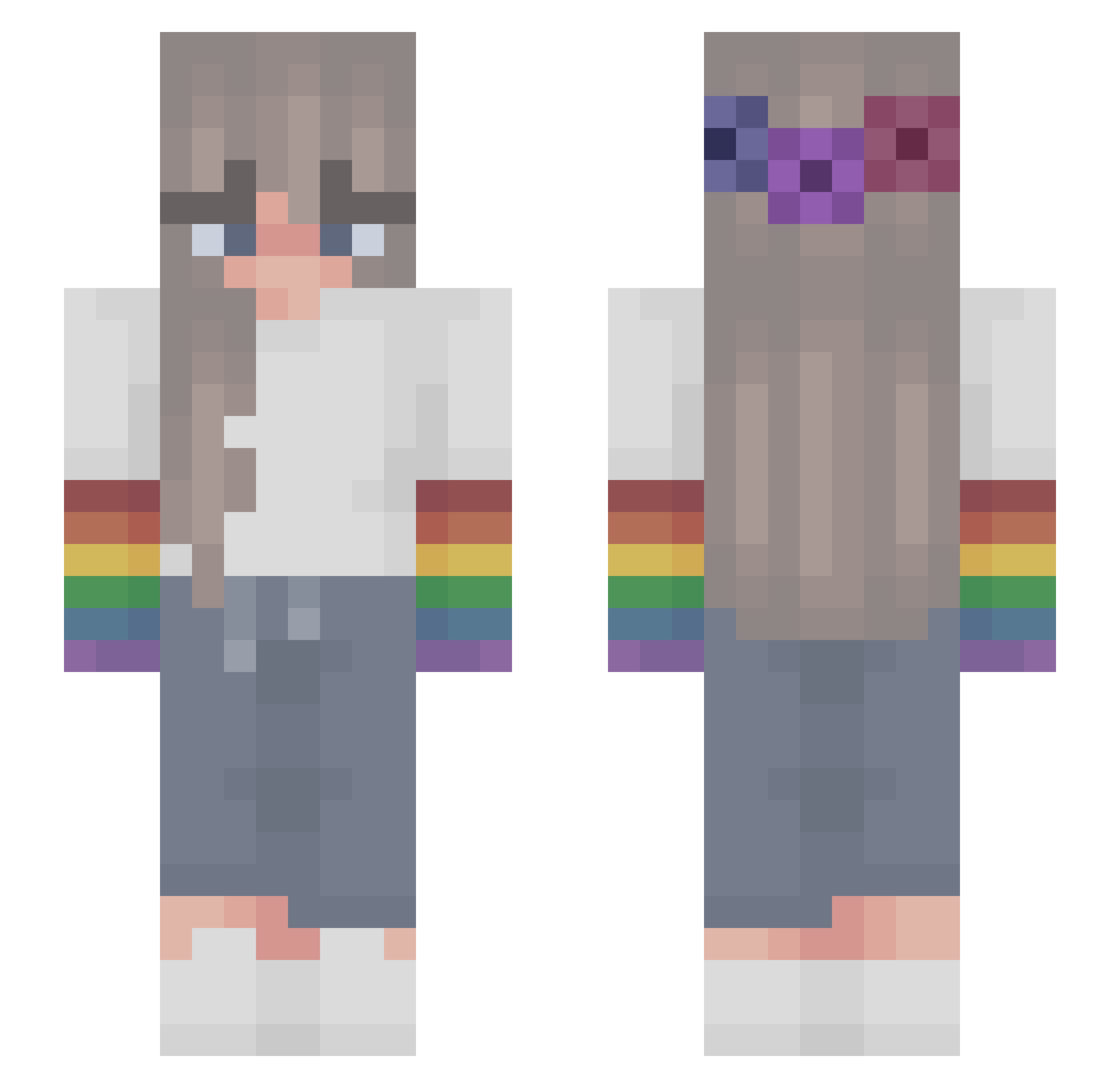 cake5diamond Minecraft skin, front and back view