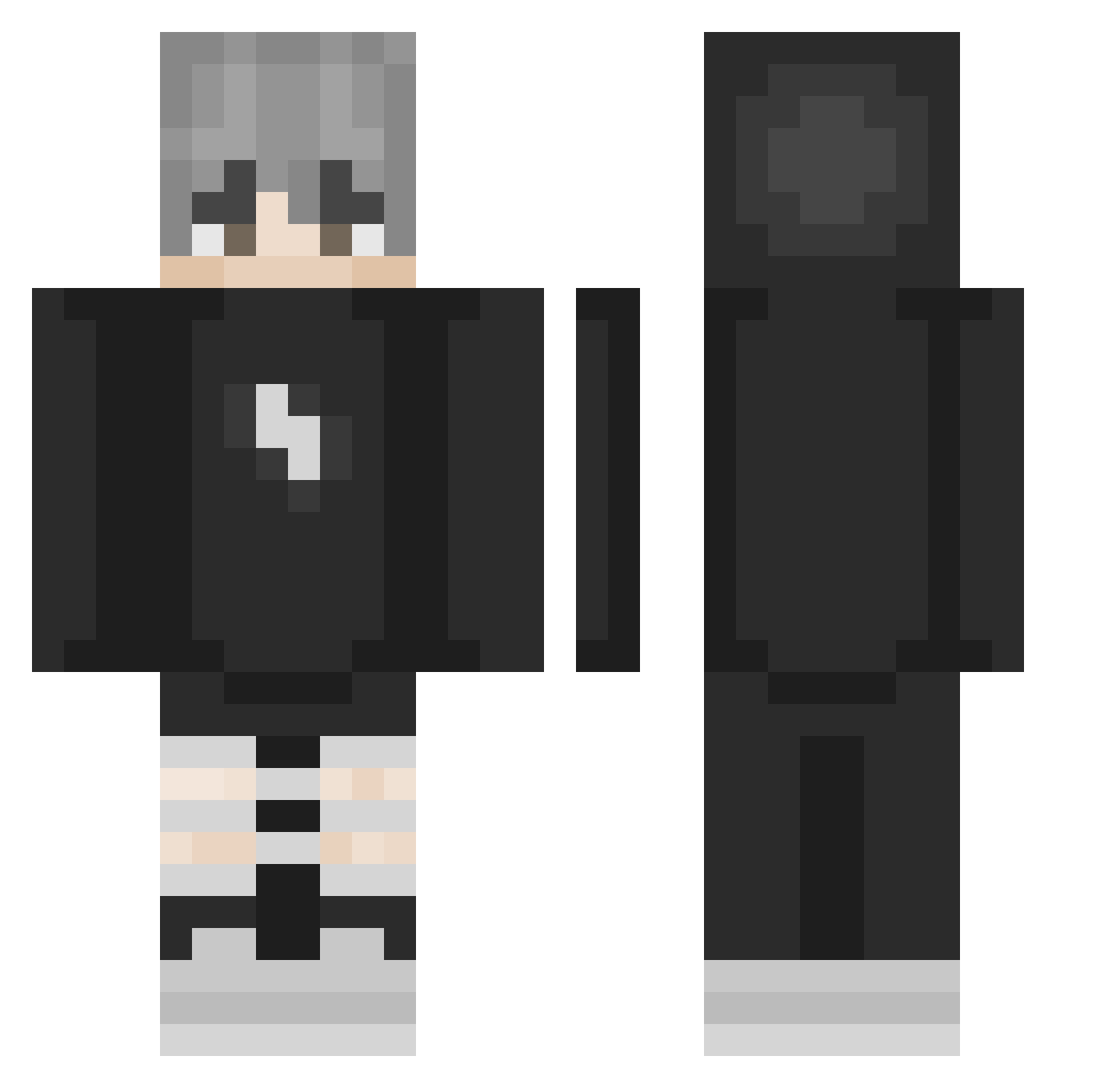 Superdylanrb Minecraft skin, front and back view