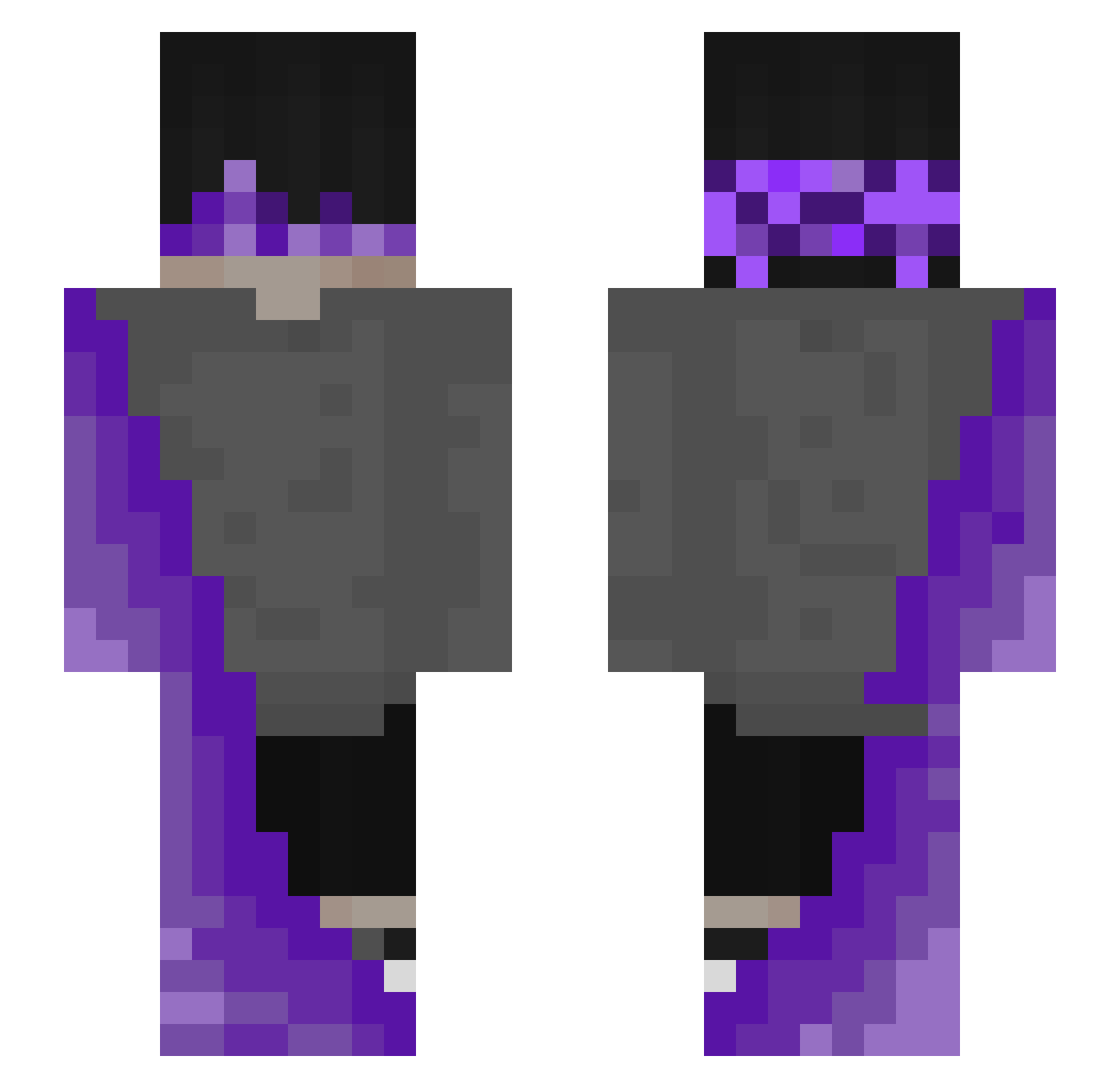 Pokierr Minecraft skin, front and back view