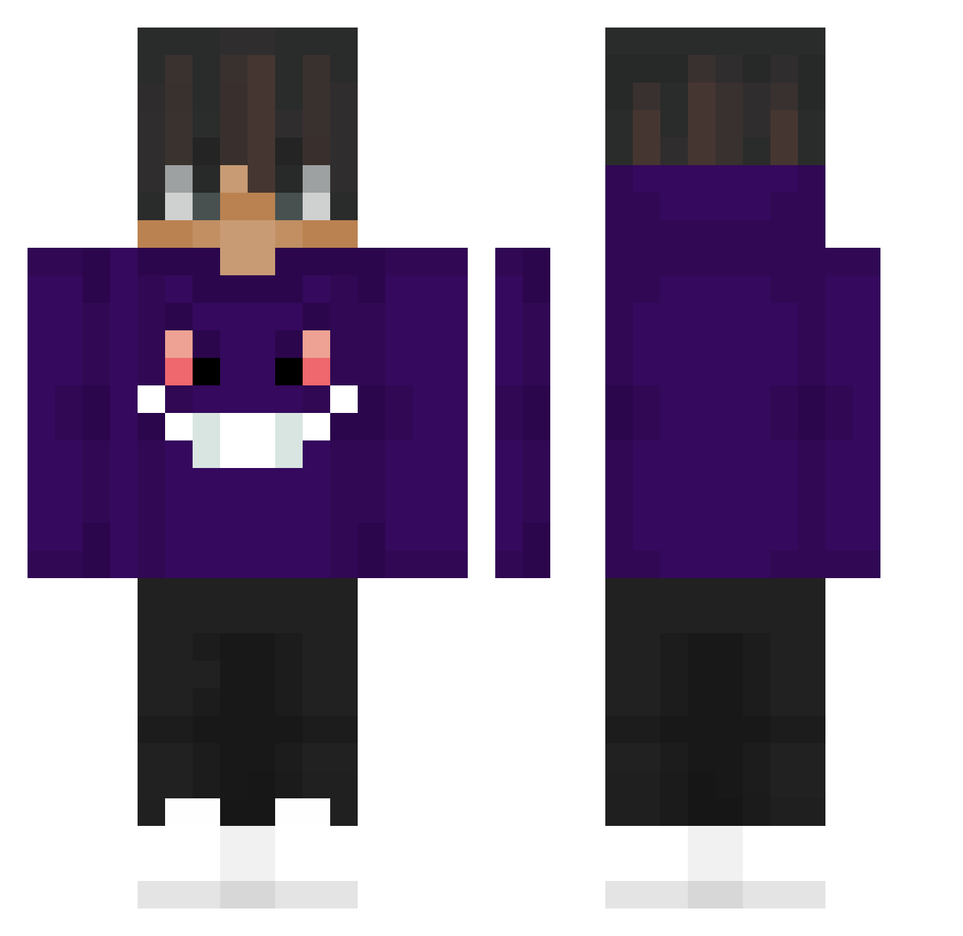 YoSoyReverse Minecraft skin, front and back view