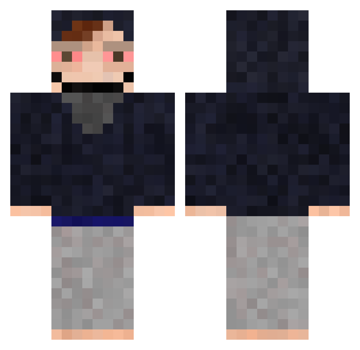 Gzuz_ Minecraft skin, front and back view