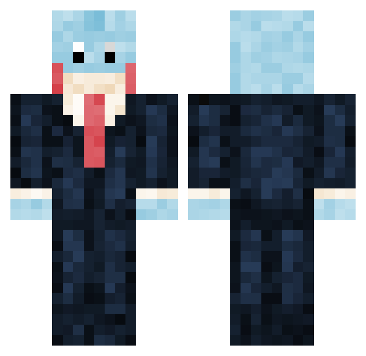 Zlatux Minecraft skin, front and back view