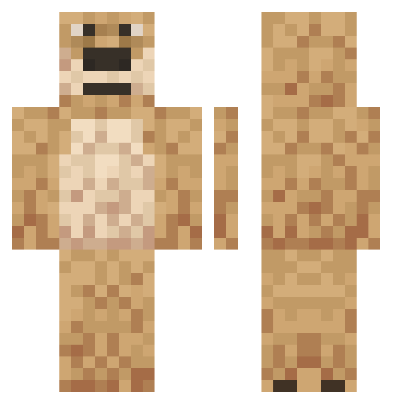 Jibril_9k Minecraft skin, front and back view