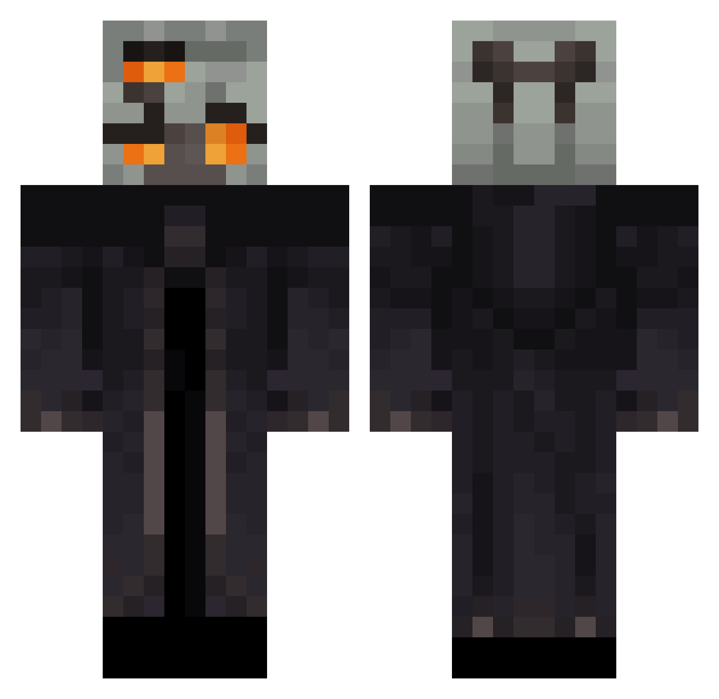 Czit Minecraft skin, front and back view