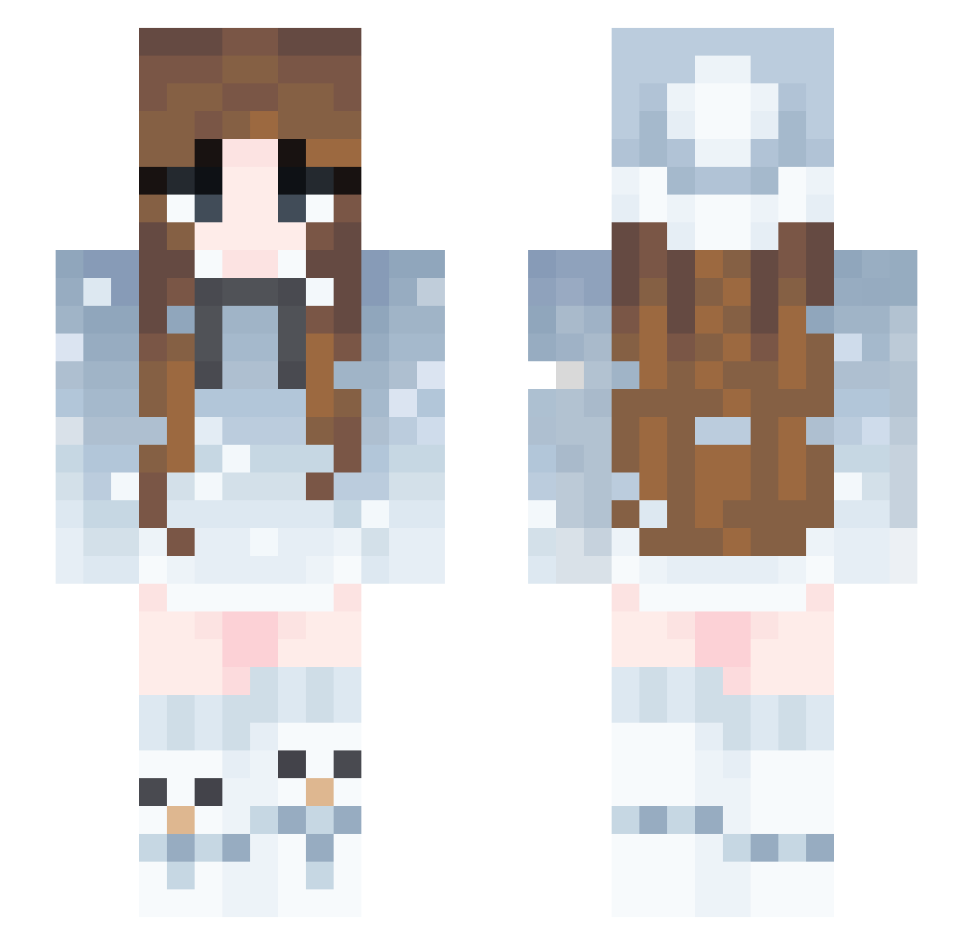 MoonshineLily Minecraft skin, front and back view