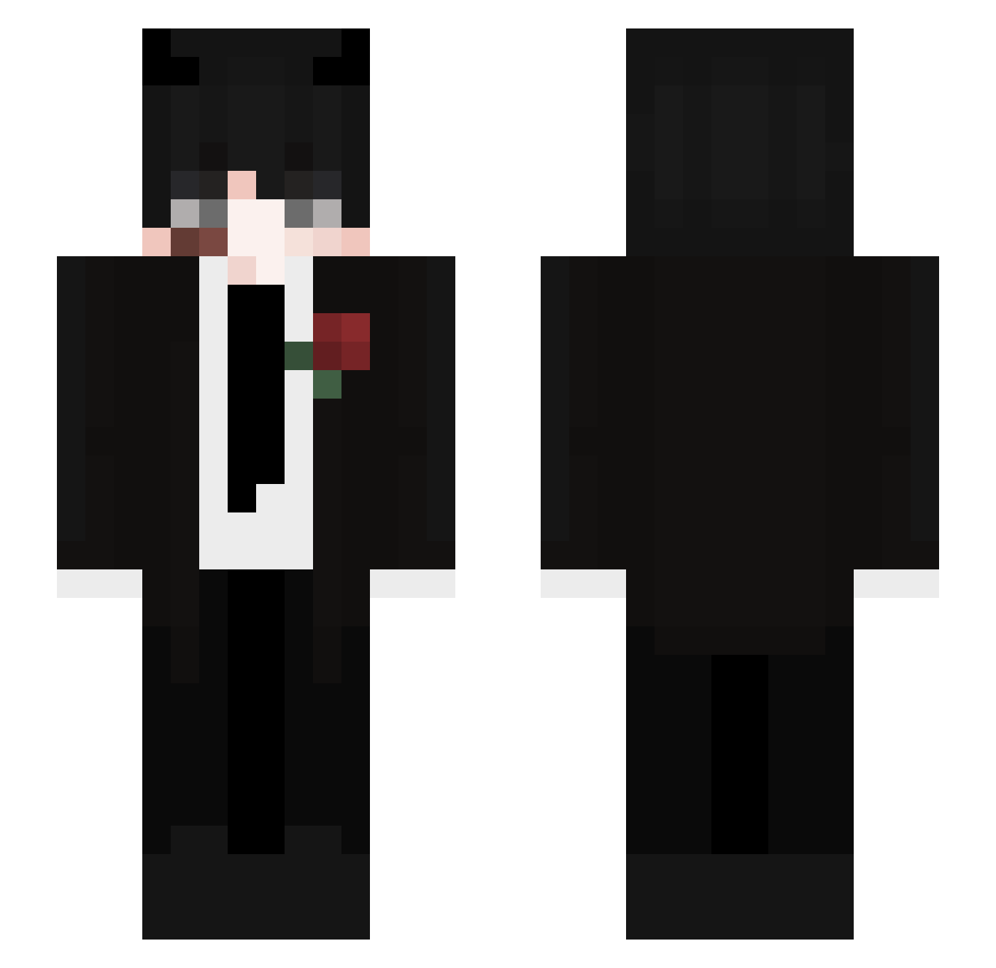 Txmpted Minecraft skin, front and back view