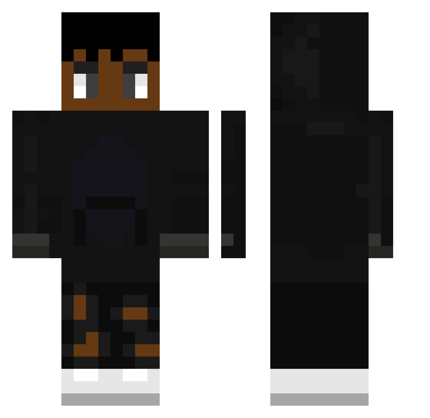 popskyl Minecraft skin, front and back view