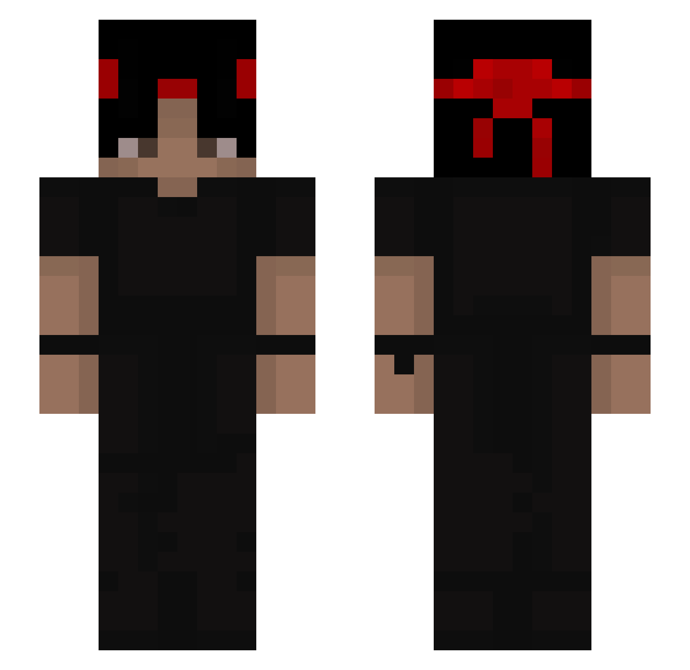 G7NG Minecraft skin, front and back view
