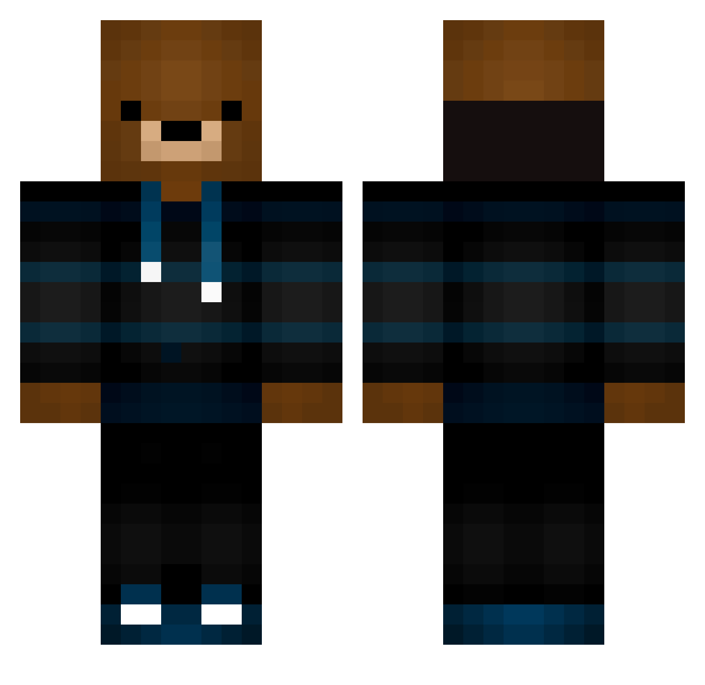 Random_Bear Minecraft skin, front and back view