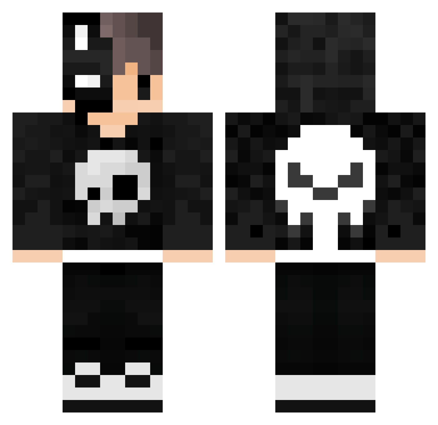 Winterchalk Minecraft skin, front and back view
