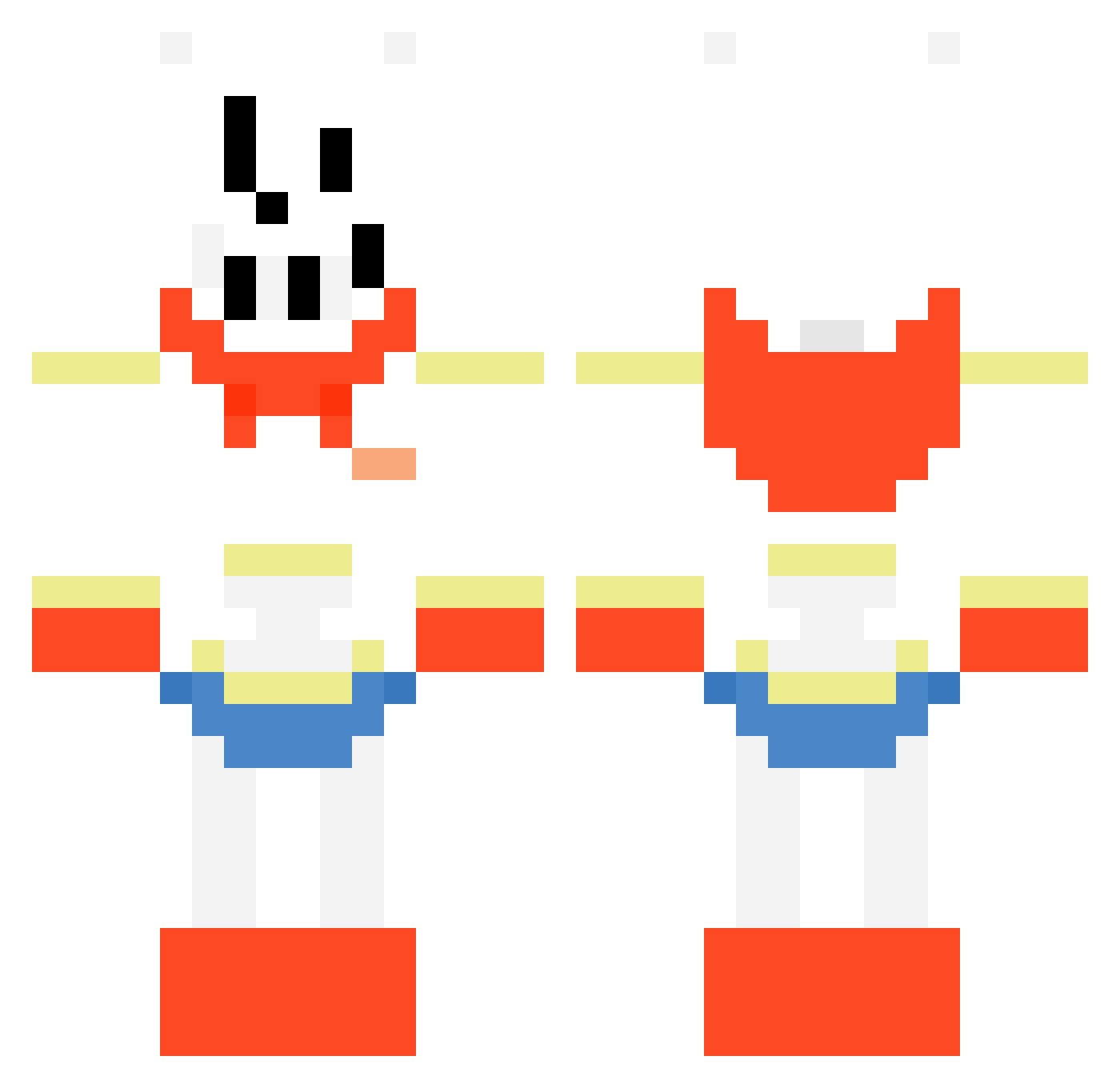 xty444 Minecraft skin, front and back view