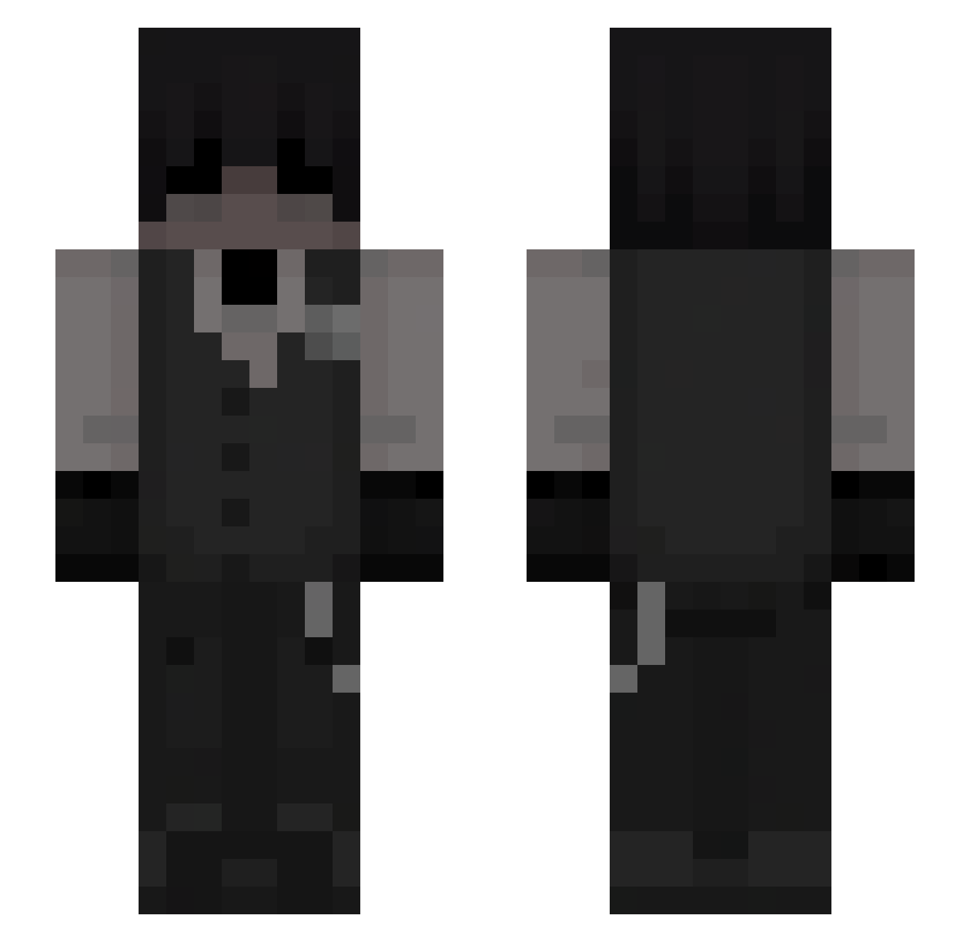 jefrius Minecraft skin, front and back view