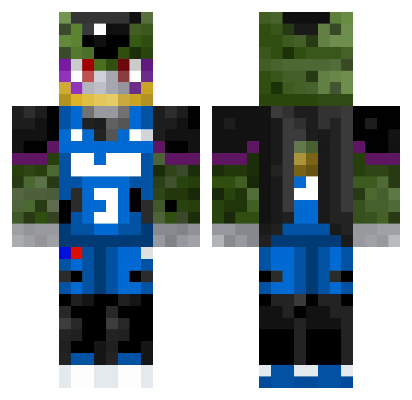 KWICKSHOT21 Minecraft skin, front and back view