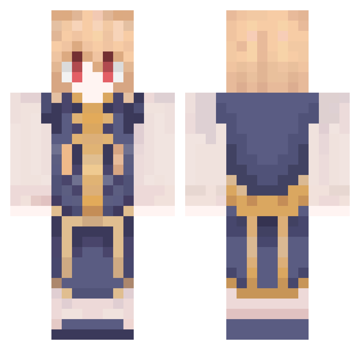 Thehuntrrrr Minecraft skin, front and back view