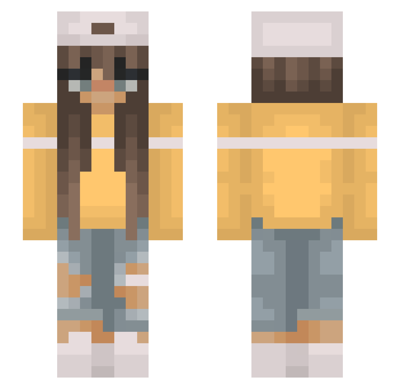 Rangers Minecraft skin, front and back view