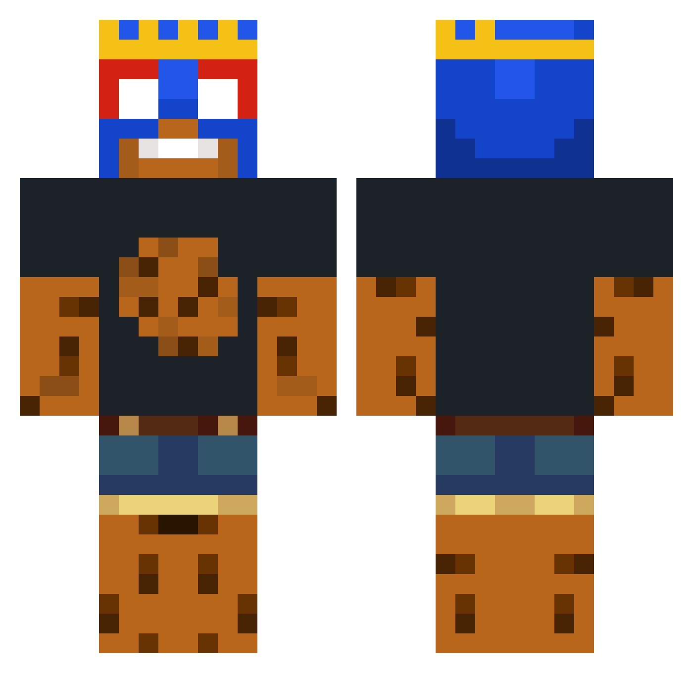 Its_Jary Minecraft skin, front and back view